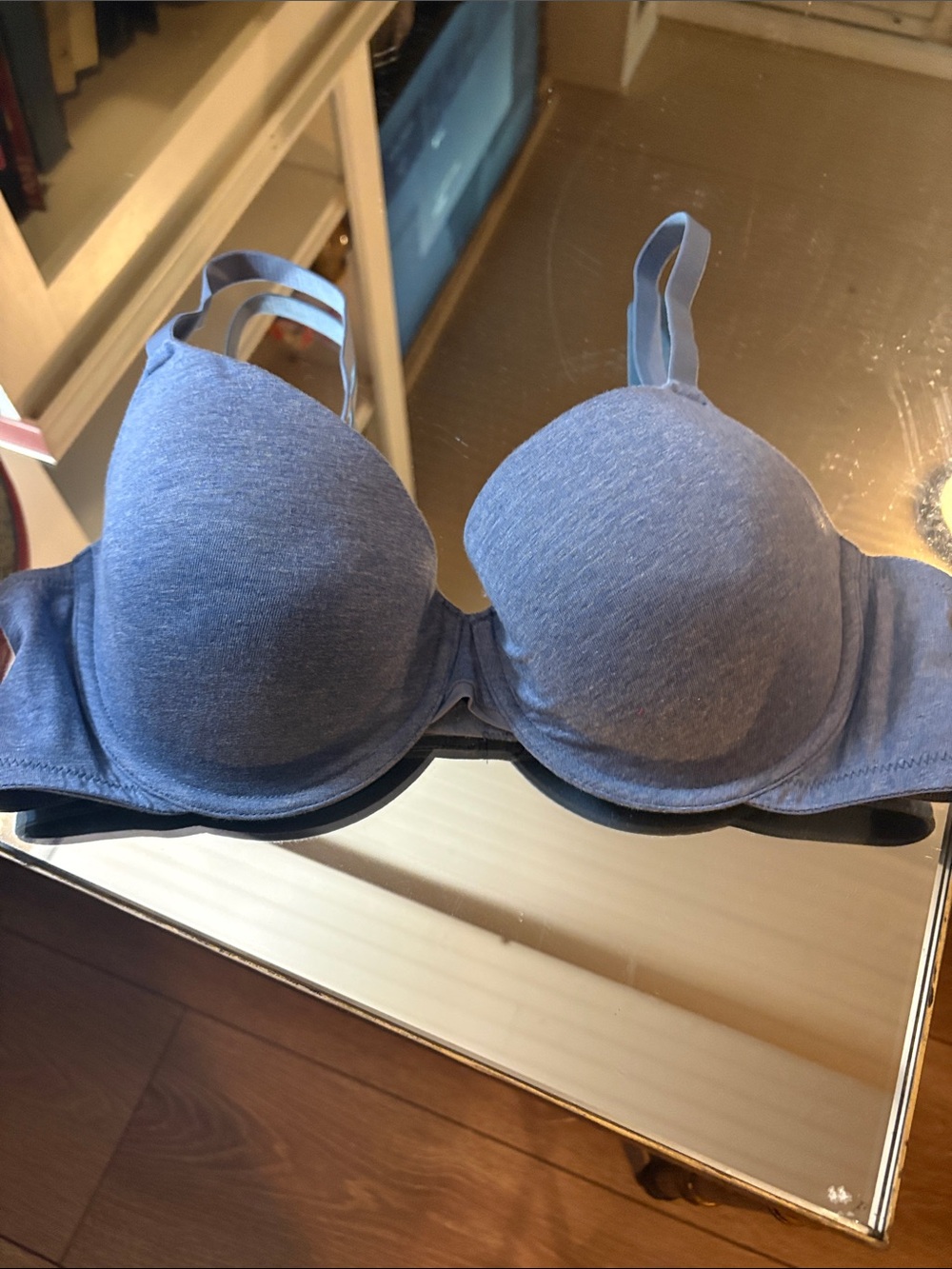Auden Heathered Blue Molded Cup T-Shirt Bra